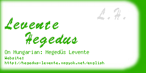 levente hegedus business card